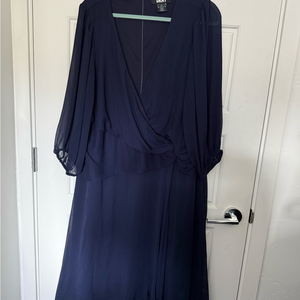 DKNY Deep Blue Midi Dress